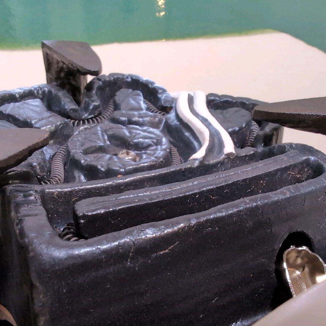 【未使用】 製造中止 野々田製 織部 電熱風炉 紅鉢型 裏千家向