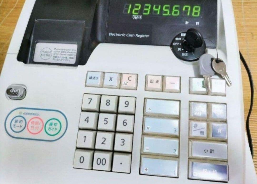 カシオレジスター　TE-M80　中古品　人気機種感熱紙　送料無料　357412