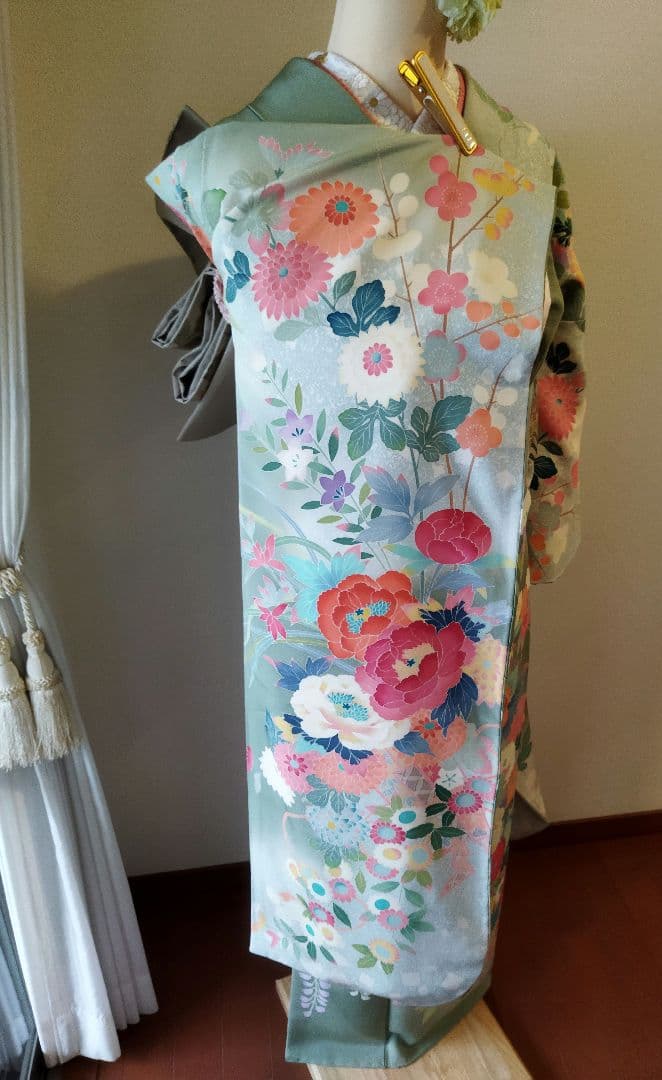 ☆応援価格☆377.本格派　振袖7点セット　正絹　フルセット　成人式　落款