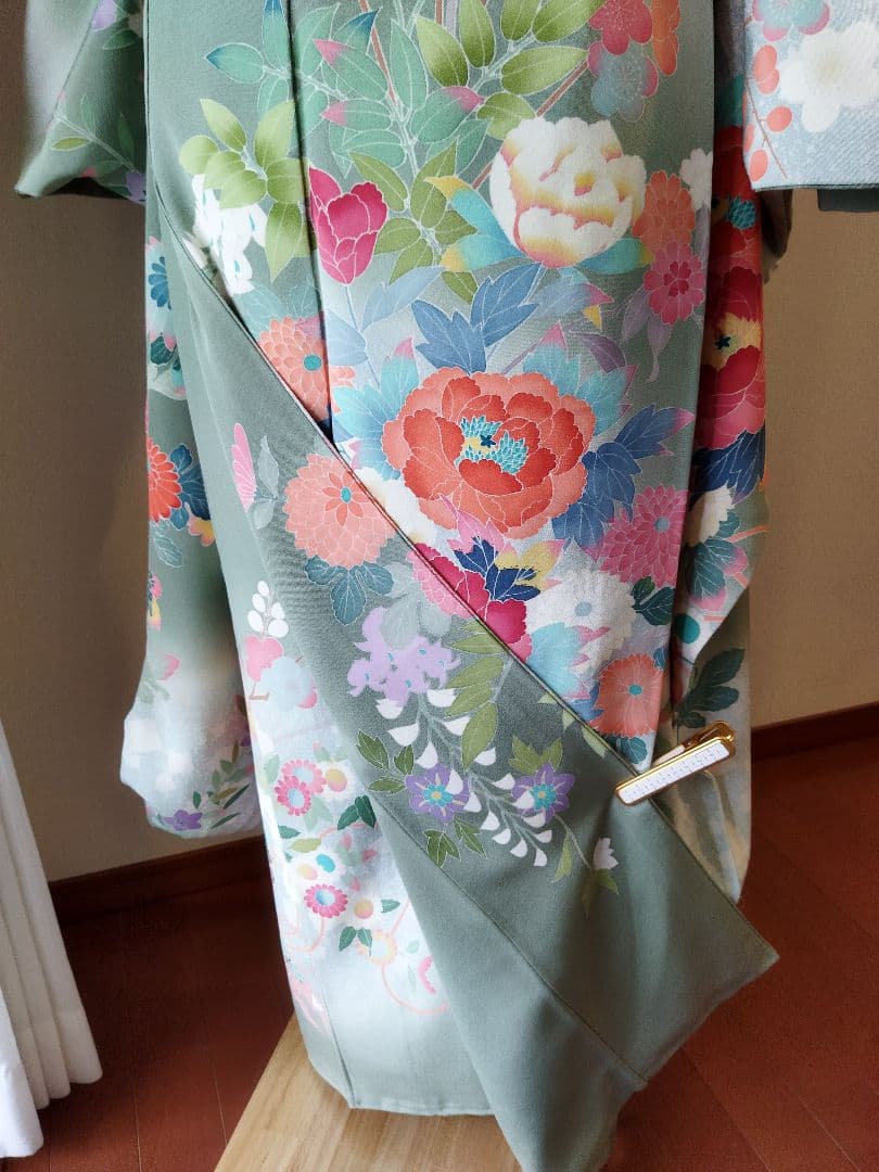 ☆応援価格☆377.本格派　振袖7点セット　正絹　フルセット　成人式　落款