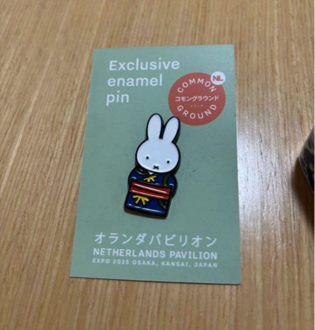 関西万博　ミッフィー オランダ館限定　ピンバッジ　　小物入れ