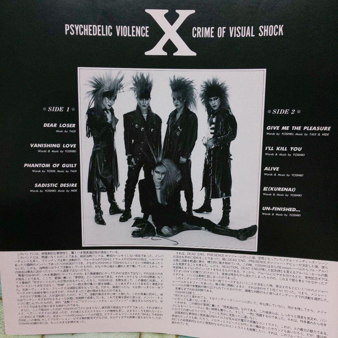 希少 X VANISHING VISION ピクチャーレコード ソノシート2付き