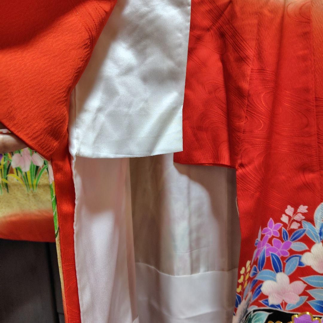 正絹　お引き摺り　お振袖　駒刺繍　暈し　美品