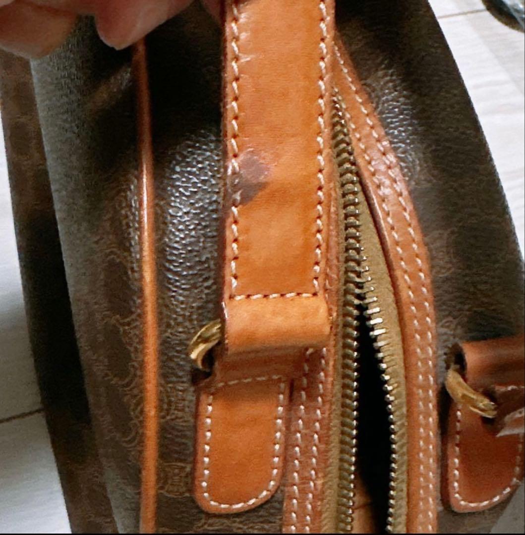 セリーヌ　CELINE マカダム　ドーム型ハンドバッグ