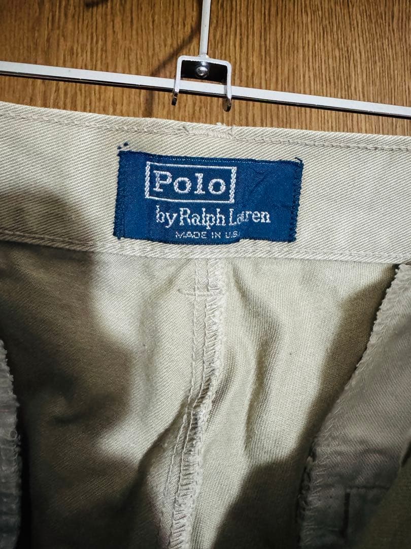 90s初期タグ　Polo by Ralph Lauren ベージュ チノパン