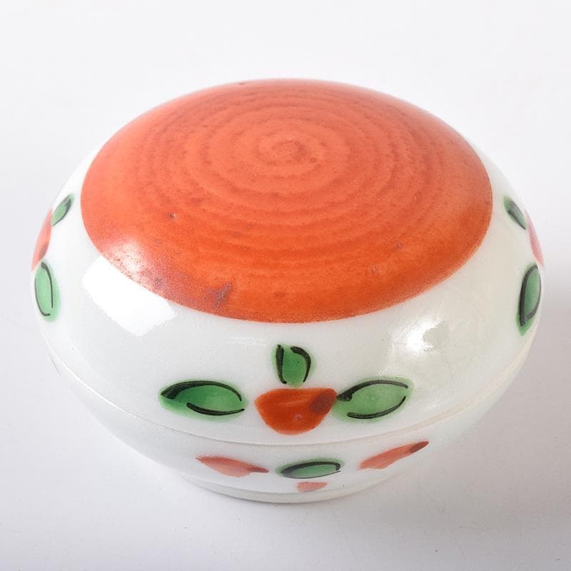 茶道具　清風与平造　赤絵　香合　共箱　M　R8244