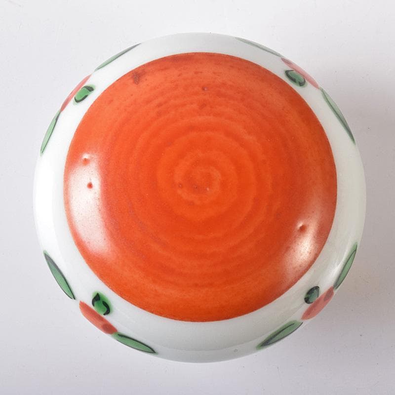 茶道具　清風与平造　赤絵　香合　共箱　M　R8244