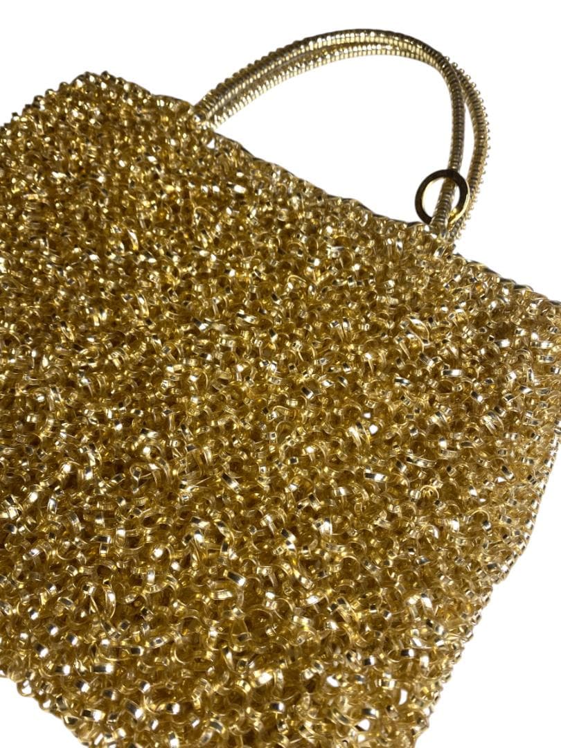 ANTEPRIMA ゴールドビーズバッグ