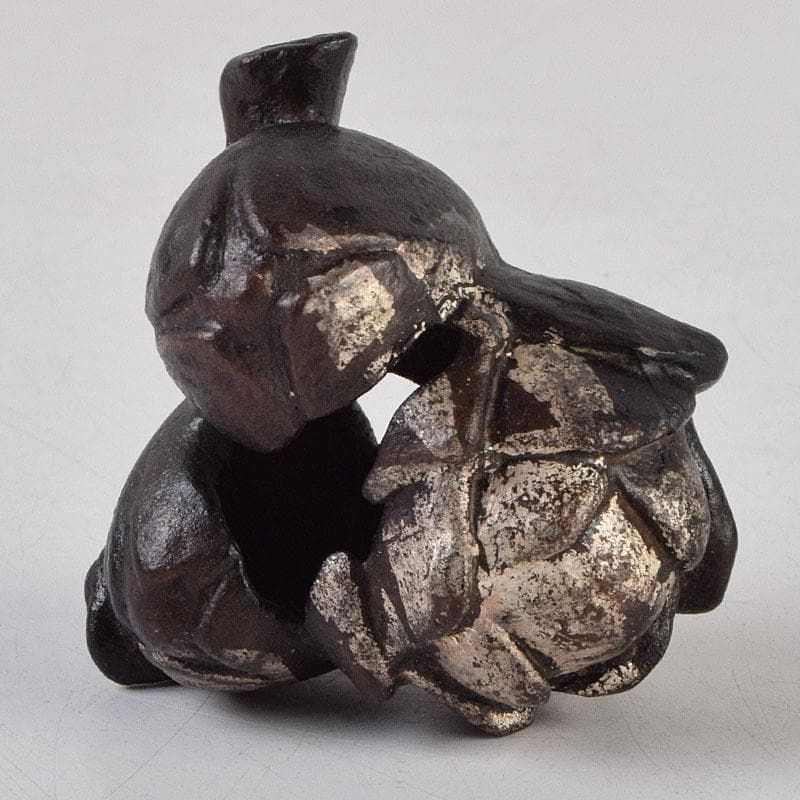 釜師　十三代　宮崎寒雉作　鋳銅　蓋置　共箱　V　9047