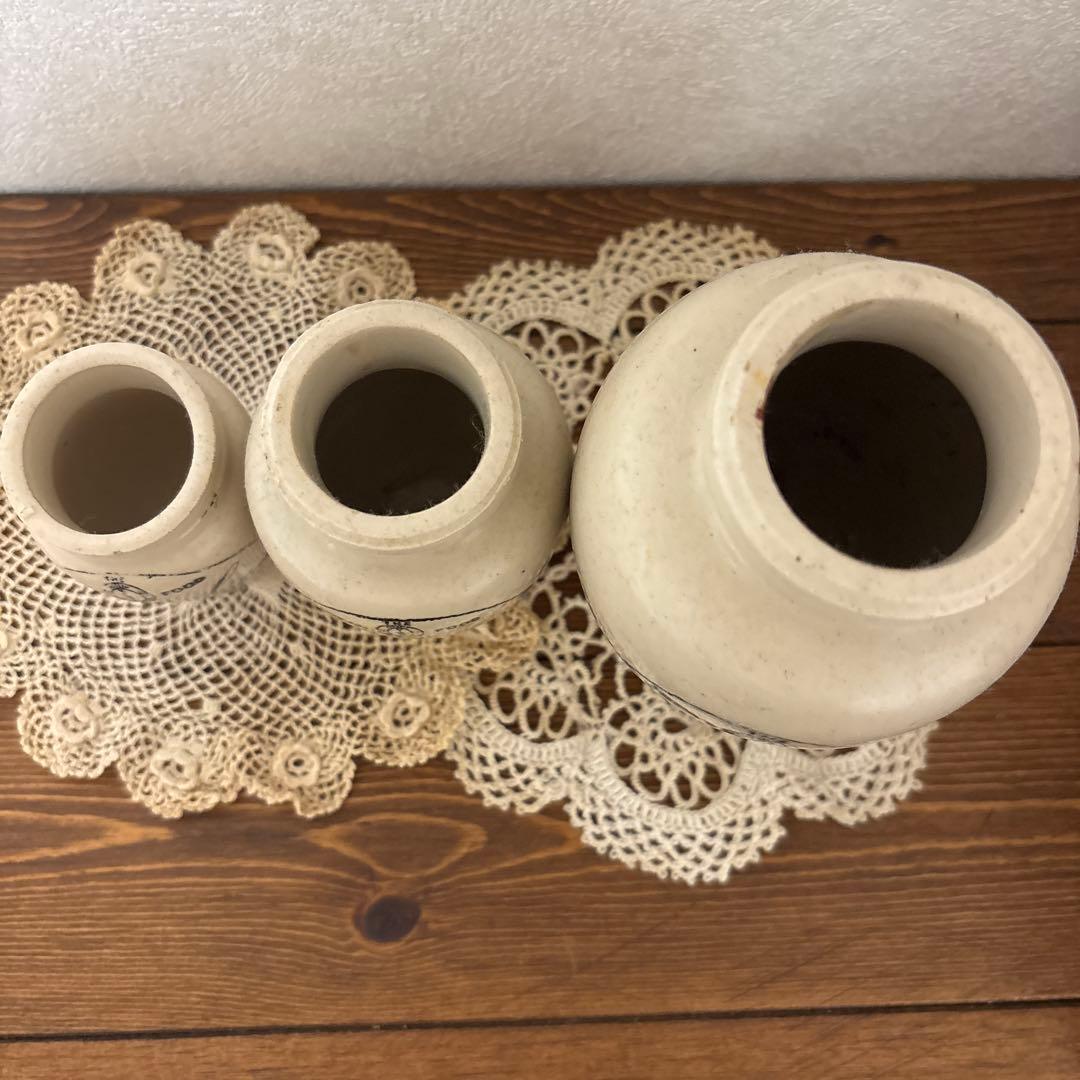 Virolアンティークの瓶 3点セット