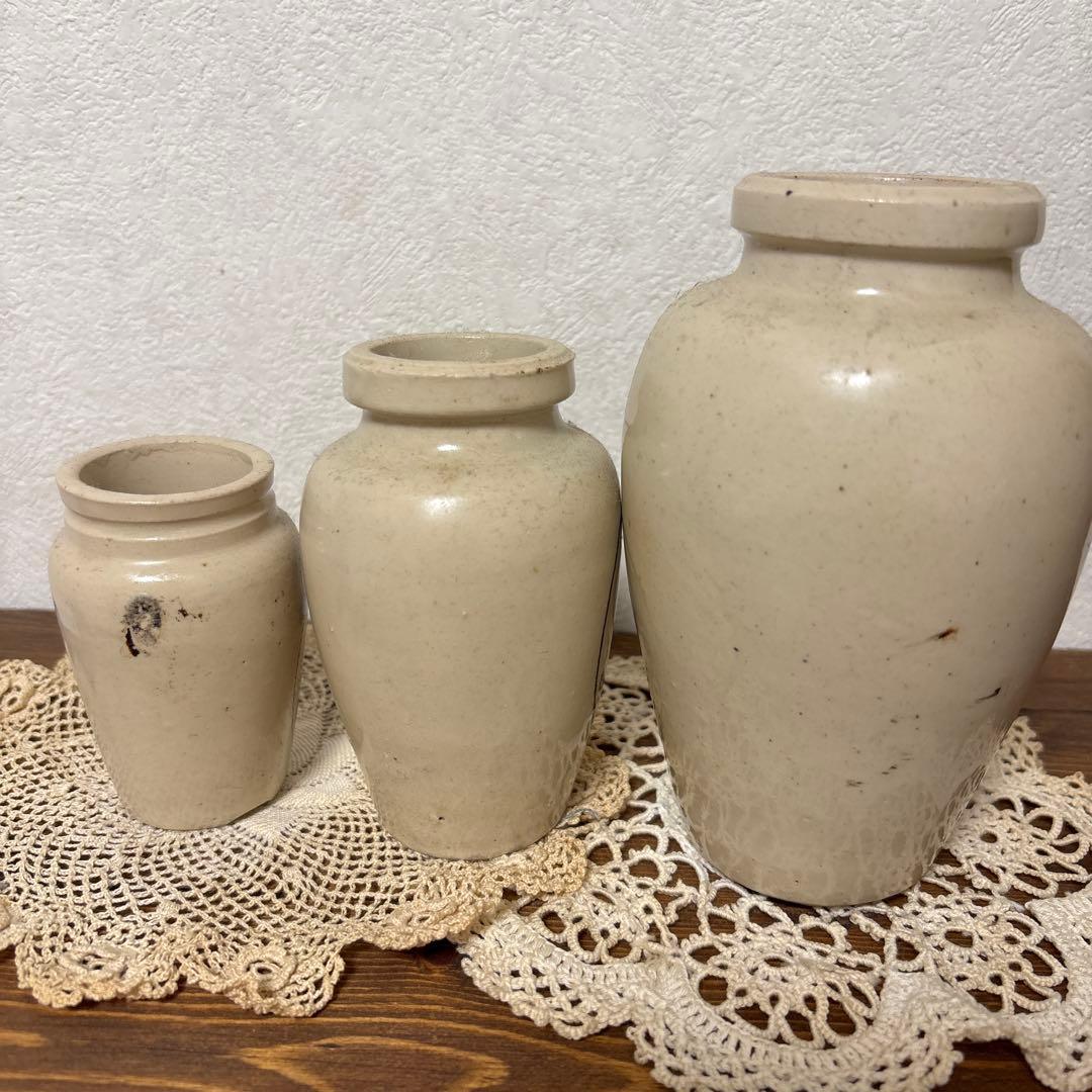 Virolアンティークの瓶 3点セット