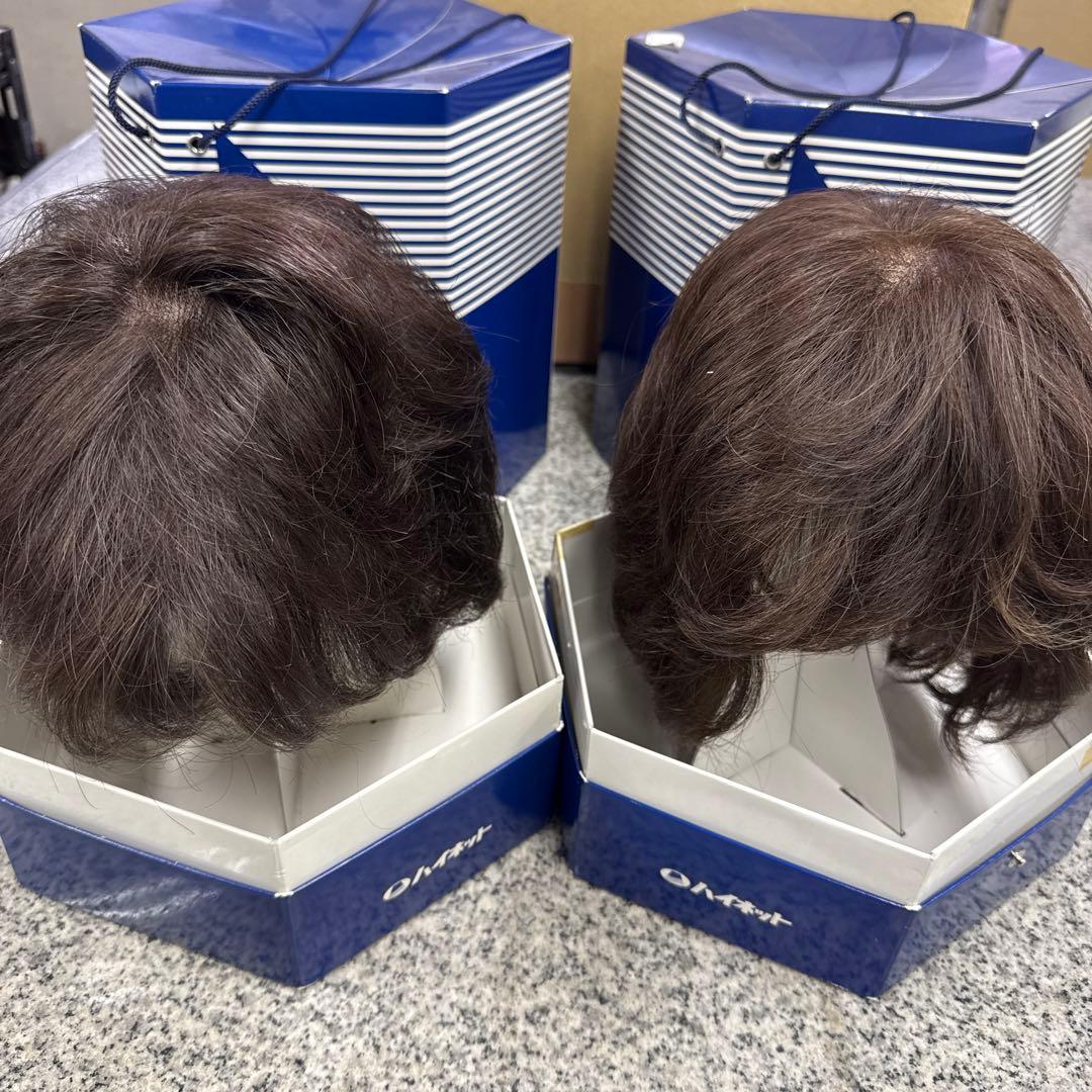 NATURAL QUEEN ショートウィッグ ブラウン 2個セット ハイネット