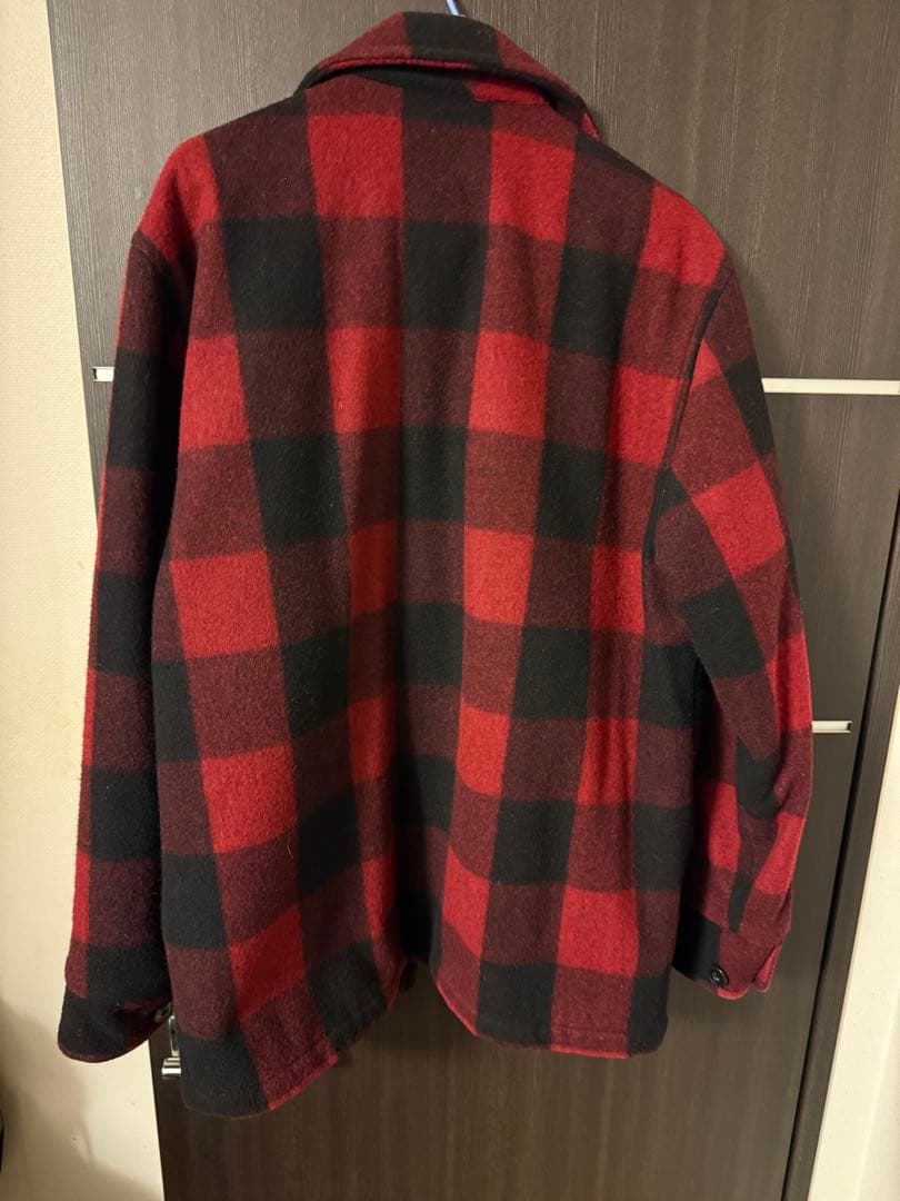 ク*ル様 Carhartt 赤黒チェック メルトンジャケット