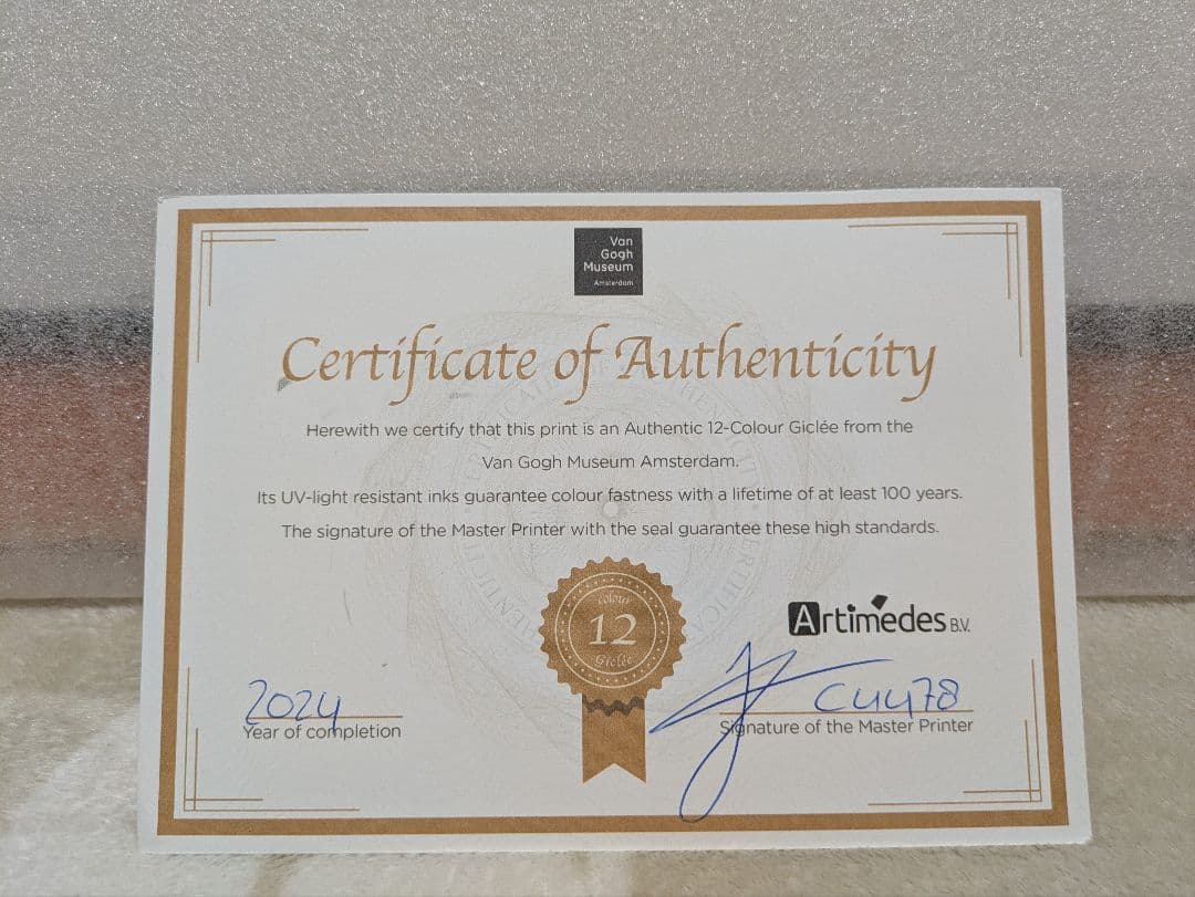 ゴッホ イーブイ 金枠 XL 証明書付き キャンバスアート ジクレー