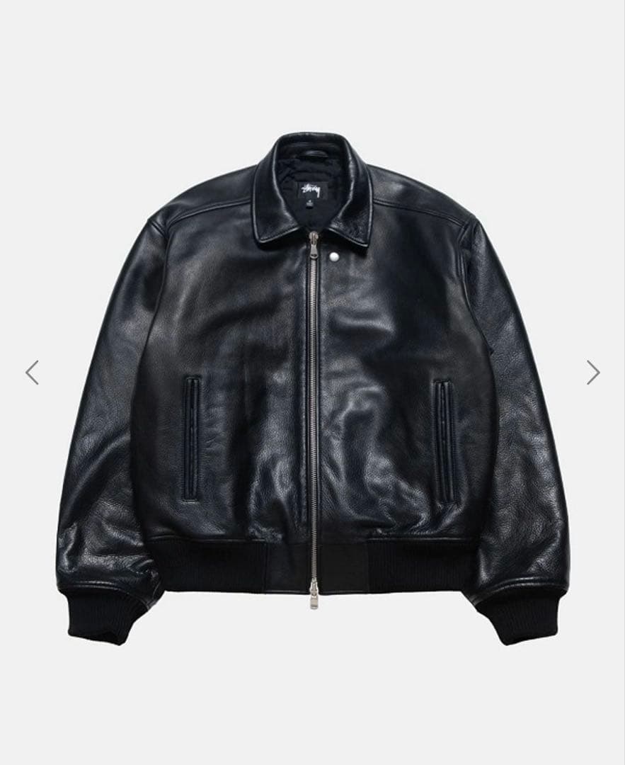ジャケット・アウター Stussy LEATHER FLIGHT JACKET