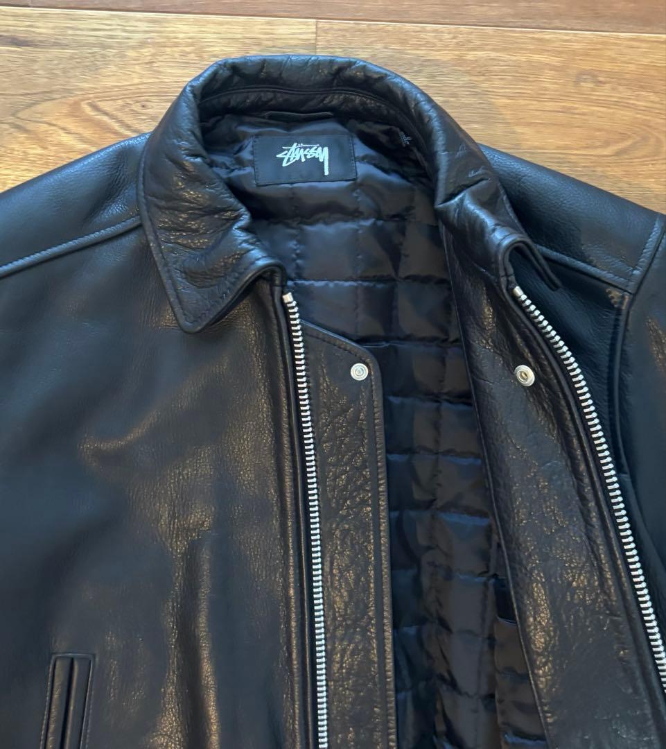 ジャケット・アウター Stussy LEATHER FLIGHT JACKET