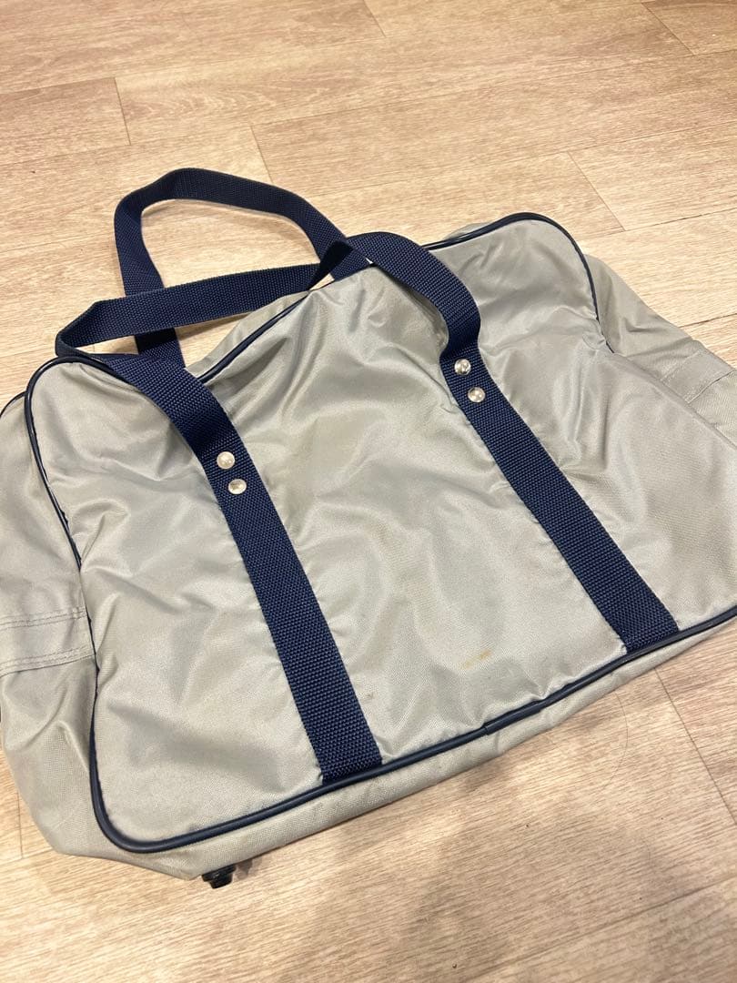 【お値下げ】旧ワッペ　WORLD PEGASUS グレー スクールバッグ