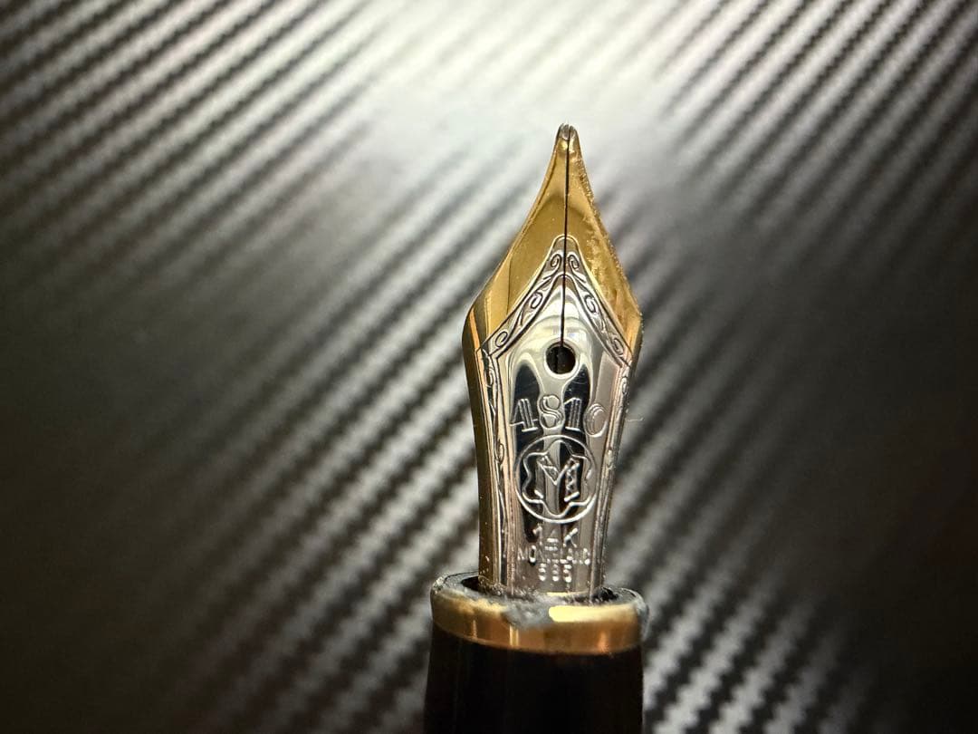 美品 モンブラン マイスターシュテュック 144 ブラック 中白 B 万年筆