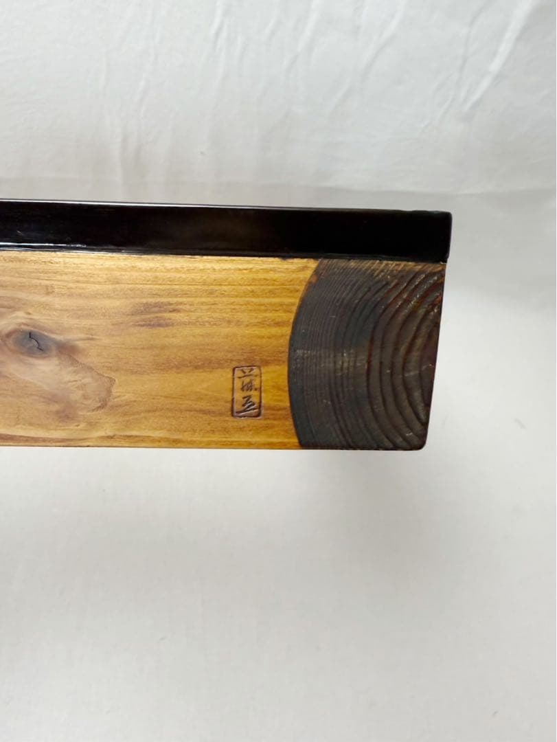 美品 茶道具 風里谷藤五作 高台寺蒔絵 炉縁 広間 炭道具 茶室 和室 共箱