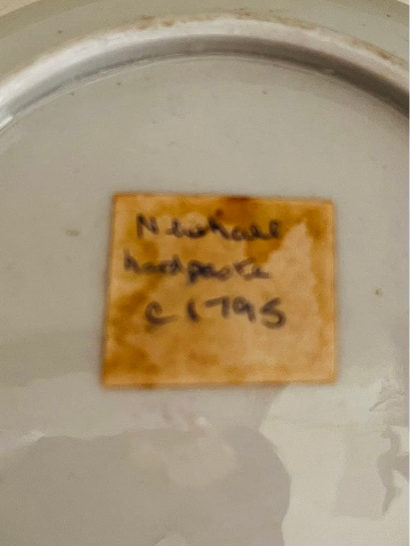 アンティーク　手描き　花柄　小皿　イギリス