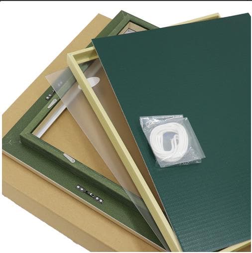 アクリル画　原画　「野花の咲くフィールド05」額縁付き　F4サイズ　風景画