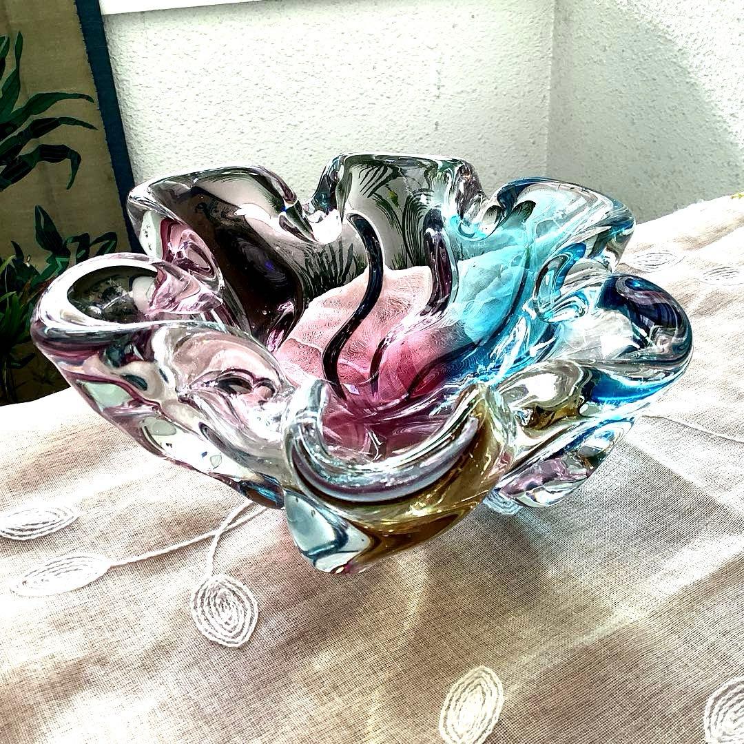 ヴィンテージ**オーロラベース**アッシュトレイ・フラワーベース・小物入れ