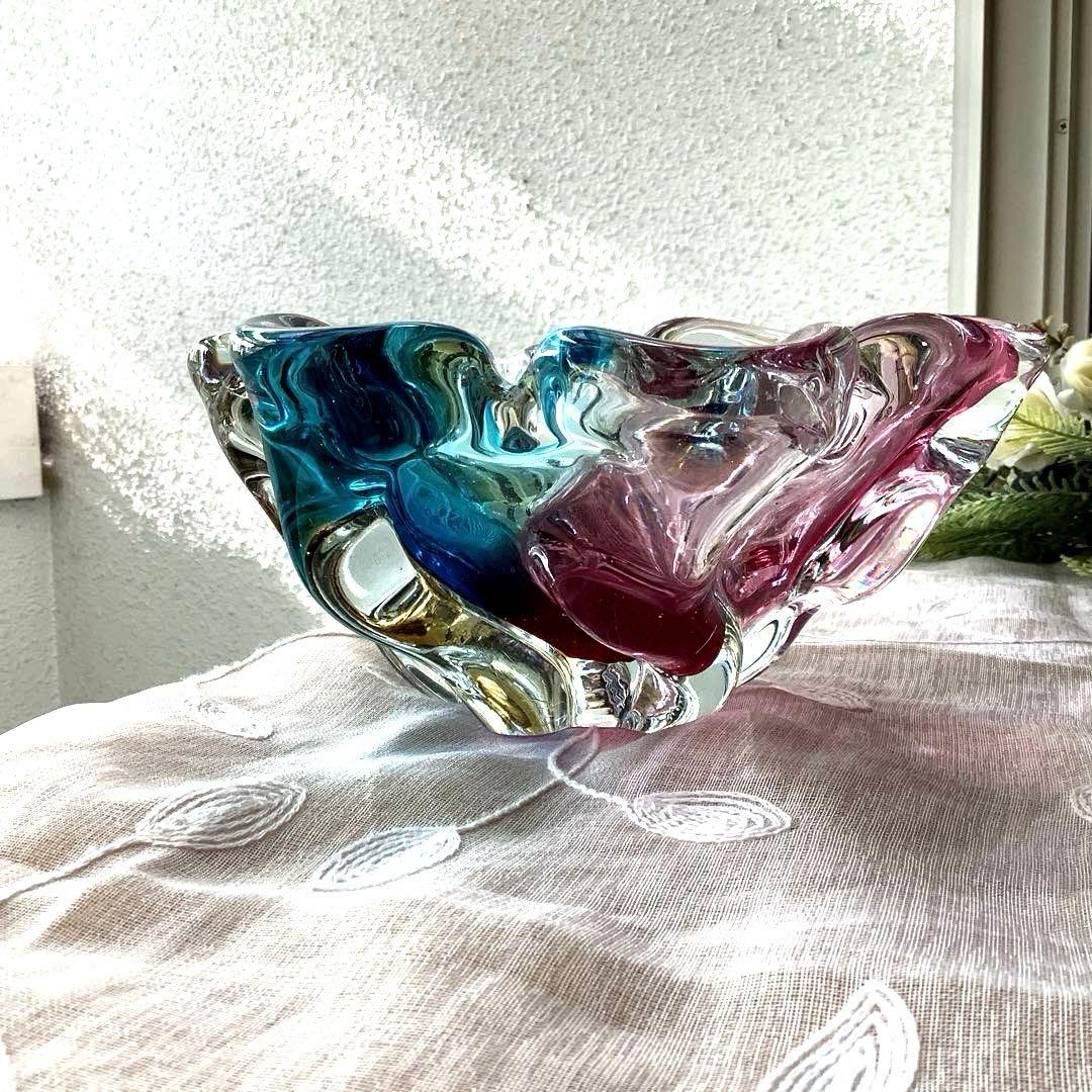 ヴィンテージ**オーロラベース**アッシュトレイ・フラワーベース・小物入れ