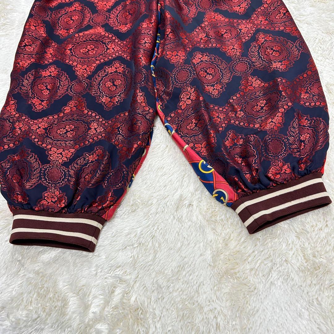 【美品】GUCCI グッチ　シルクジョグパンツ　イージーパンツ　サルエル　総柄