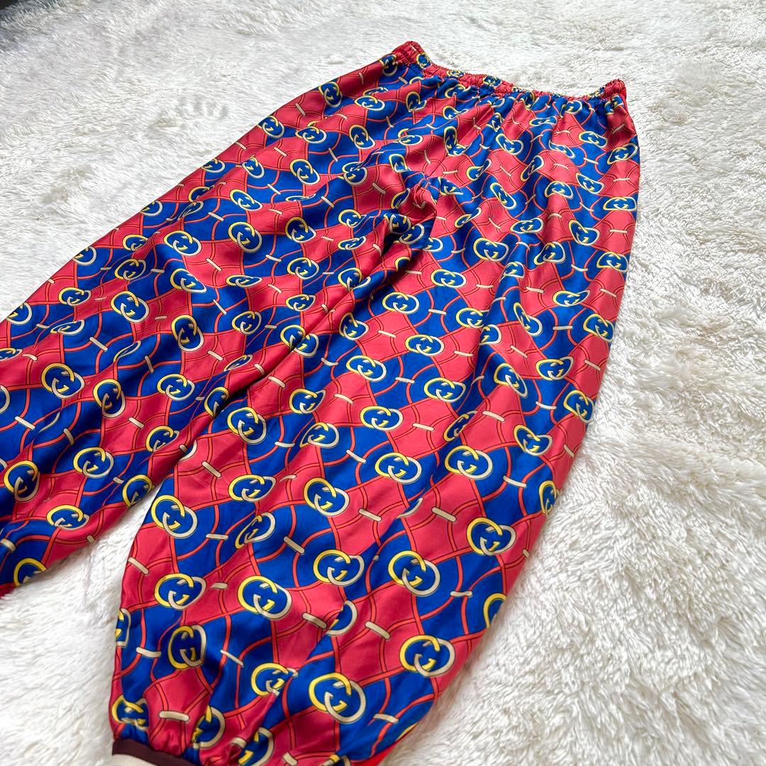 【美品】GUCCI グッチ　シルクジョグパンツ　イージーパンツ　サルエル　総柄