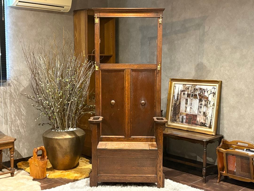 ホールスタンドチェア　コート掛け　帽子掛け　アンティーク　ビンテージ　nH