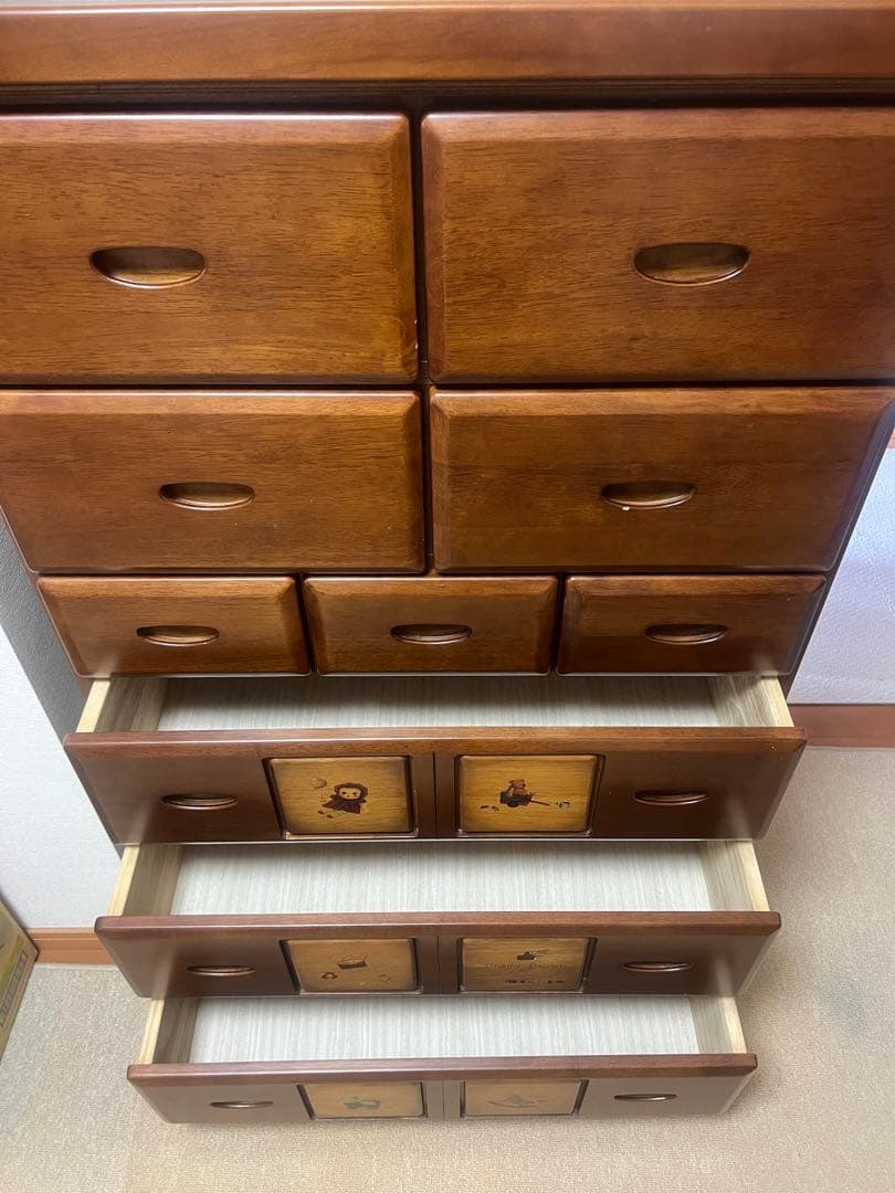 木製チェスト 12引き出し