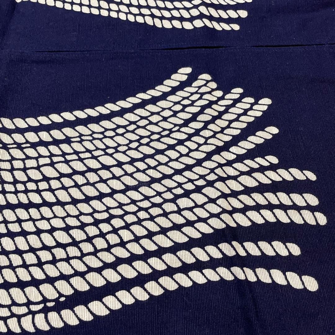 レア 芹沢銈介模様 暖簾 のれん 縄のれん文 縦84㎝×横84cm 江戸染