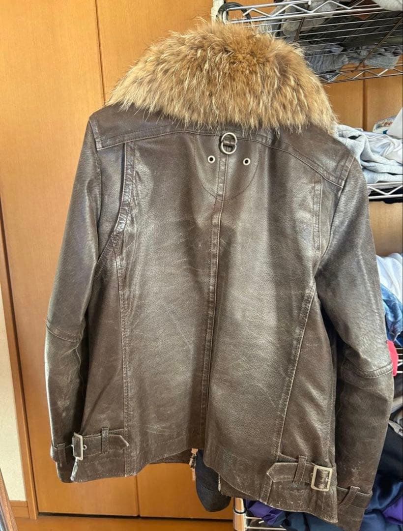 ファージャケット　ブラウン