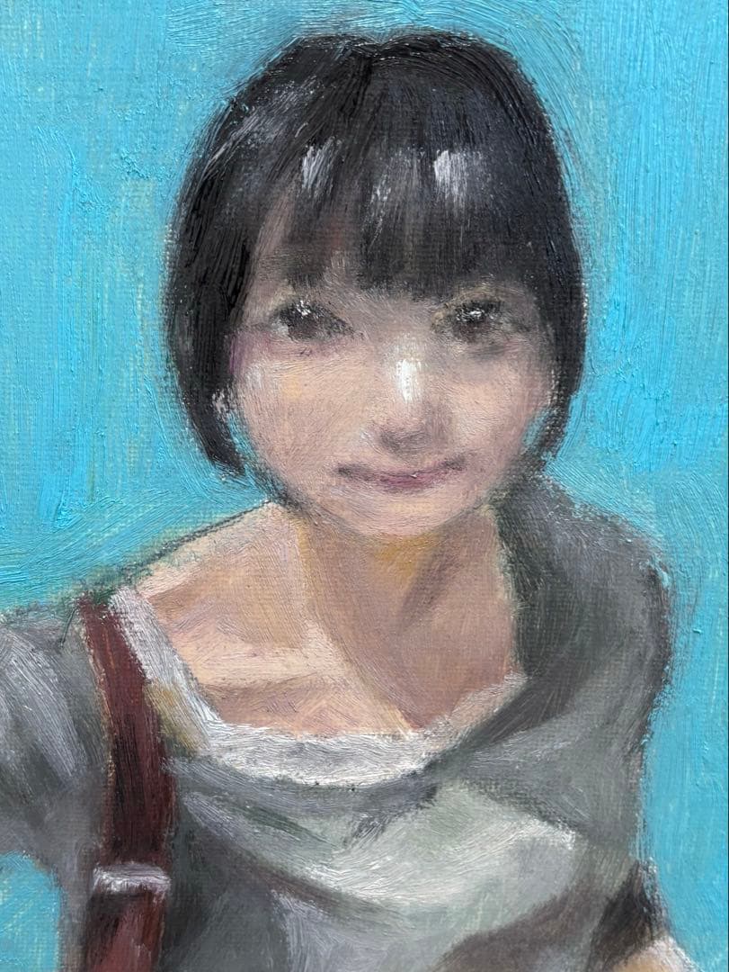 自画像　油絵　油彩画　イラスト