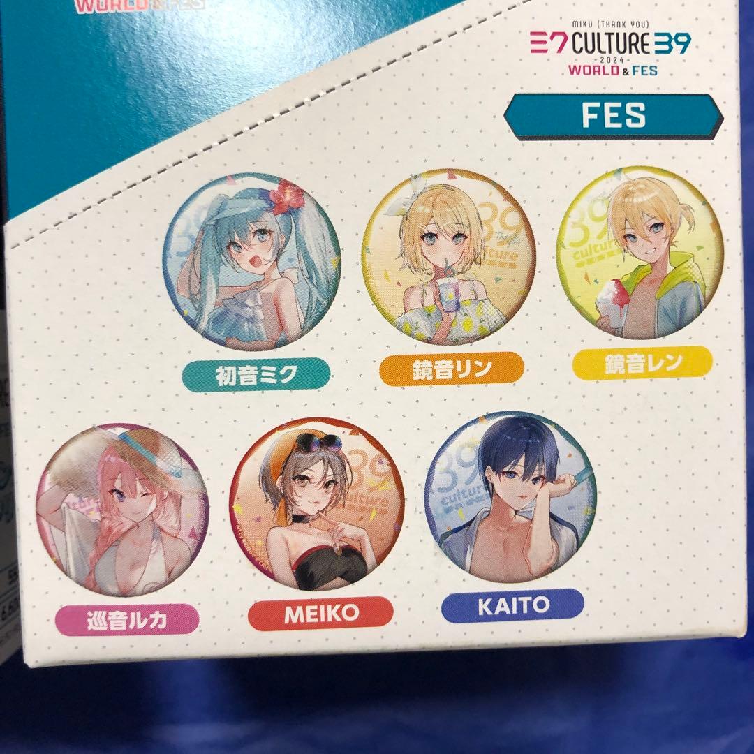 初音ミク　39culture トレーディング大き目メタリック缶バッジ