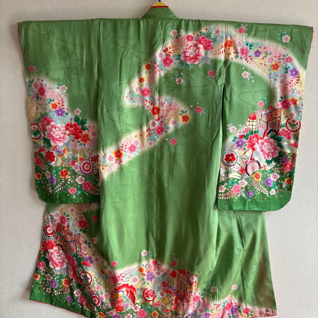 七五三　七歳　正絹着物帯十点セット