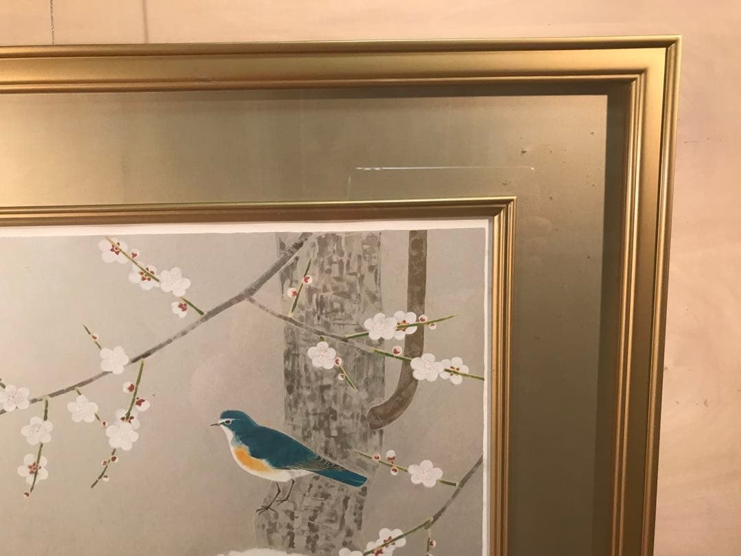 上村淳之　「待春」　シルクスクリーン　直筆サイン・落款・作品証明シール有り