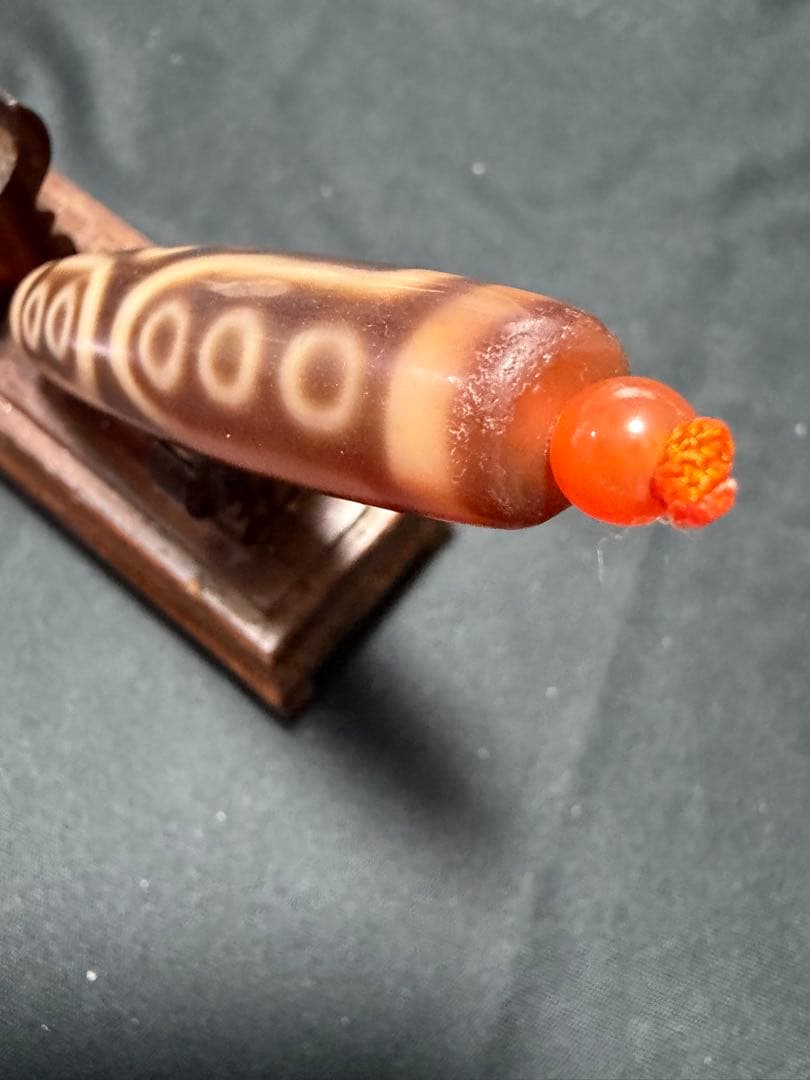 kiza、 良品天珠‼️西蔵老礦紅朱砂十五眼天珠