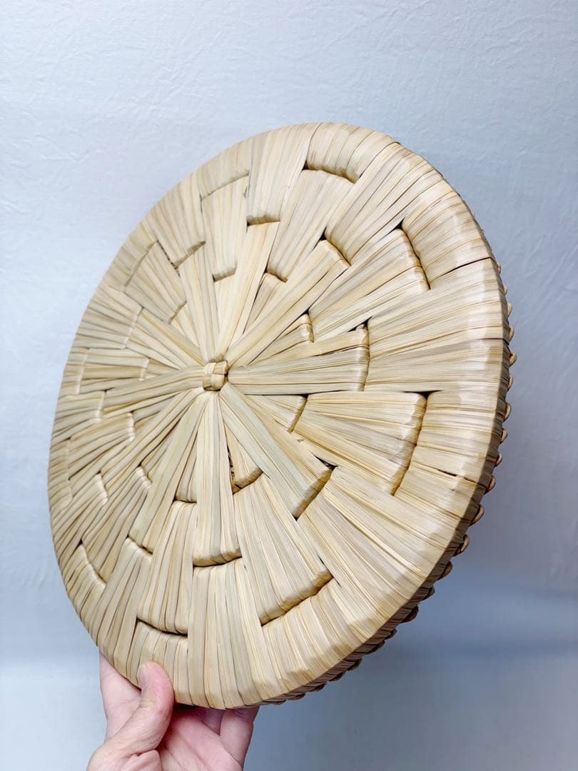 ほぼ未使用 茶道具 露地道具 円座 5客揃 藁竹 露地道具 敷物 点茶盤 紙箱