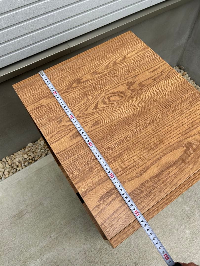 木目調 × スチール製 オーディオラック／AV機器ラック／ラック　キャスター付き