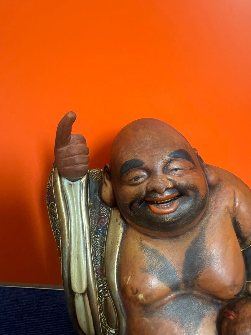 1739 九谷焼　布袋　縁起物 七福神 置物 神仏物 アンティーク 時代物