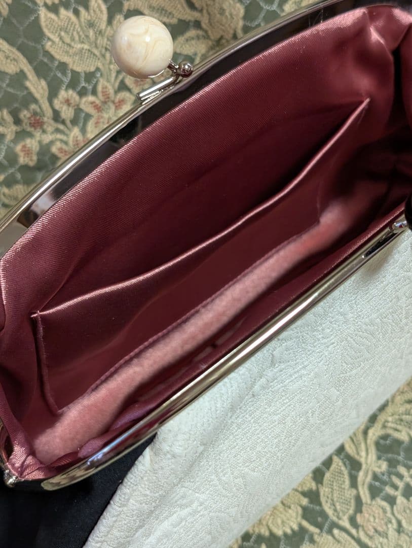 振袖用草履バッグセット　がま口バッグ　 レース　 Freek　フリーサイズ　新品