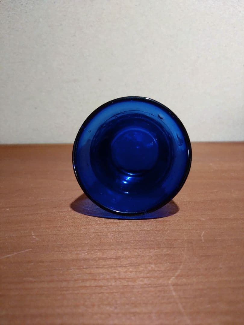 フランス    ブルー キャンドルグラス