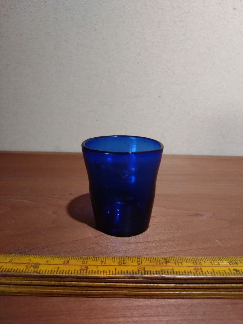 フランス    ブルー キャンドルグラス