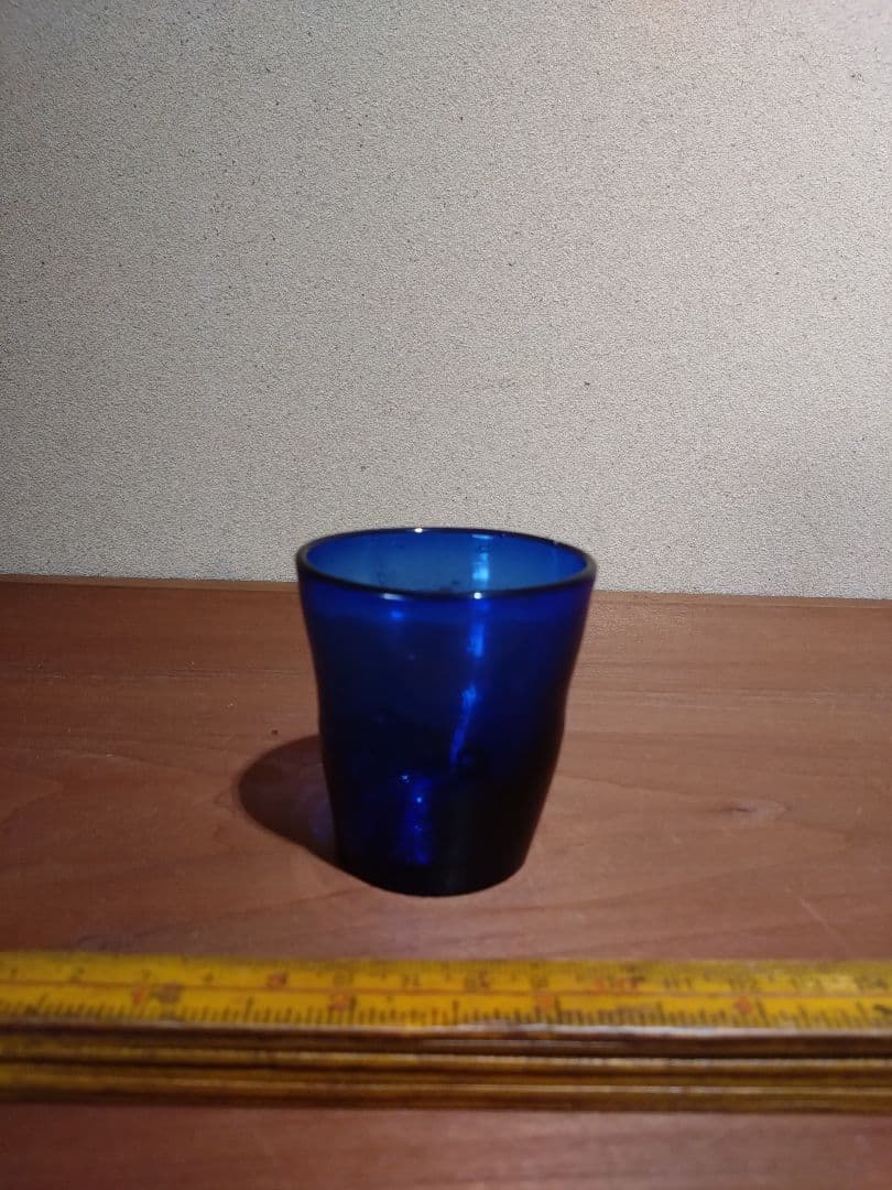 フランス    ブルー キャンドルグラス