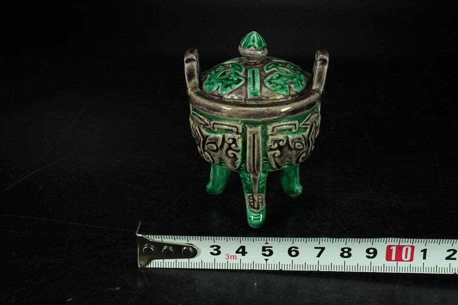 中国美術 コウチ 三足 香炉(K-XA859)