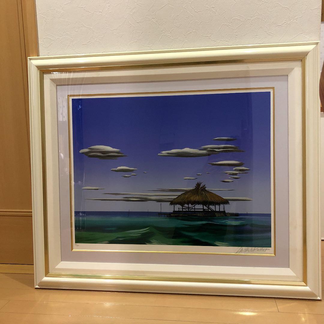 ミッシェル・バテュ 『空と水の空間』シルクスクリーン　限定100部