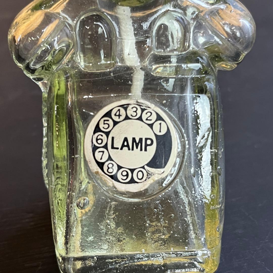 【珍品】ウランガラス 電話型 オイルランプ ボトル ガラス ビン アンティーク