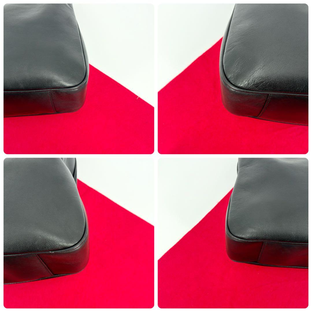 美品　グッチ　ワンショルダー　レザー　ショルダーバッグ　2WAY　ブラック　黒