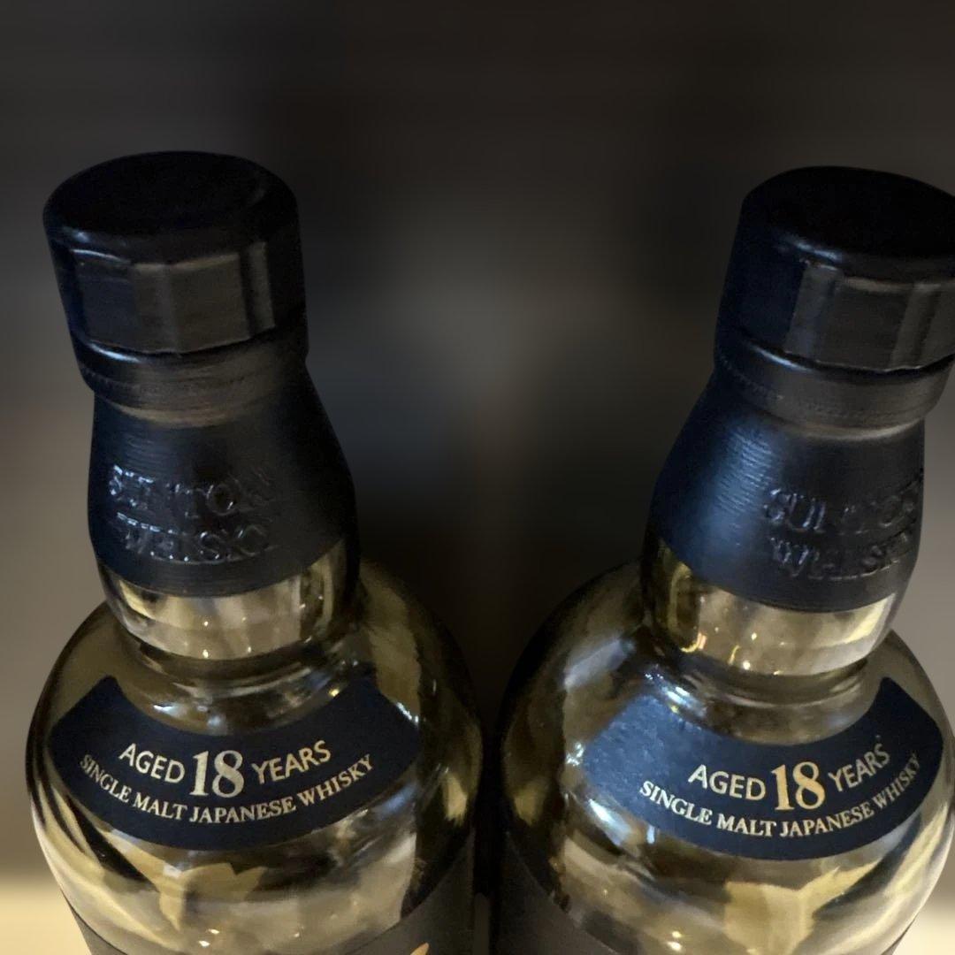 山崎 18年 シングルモルトウイスキー 750ml空瓶　　2本
